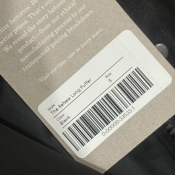 NWT Everlane The Renew Long Puffer in Black Size Small - Picture 9 of 11
